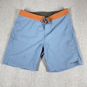 Patagonia Hydropeak Boardshorts Men's 32 Blue‎ Swim Trunks Unlined Beach Pool